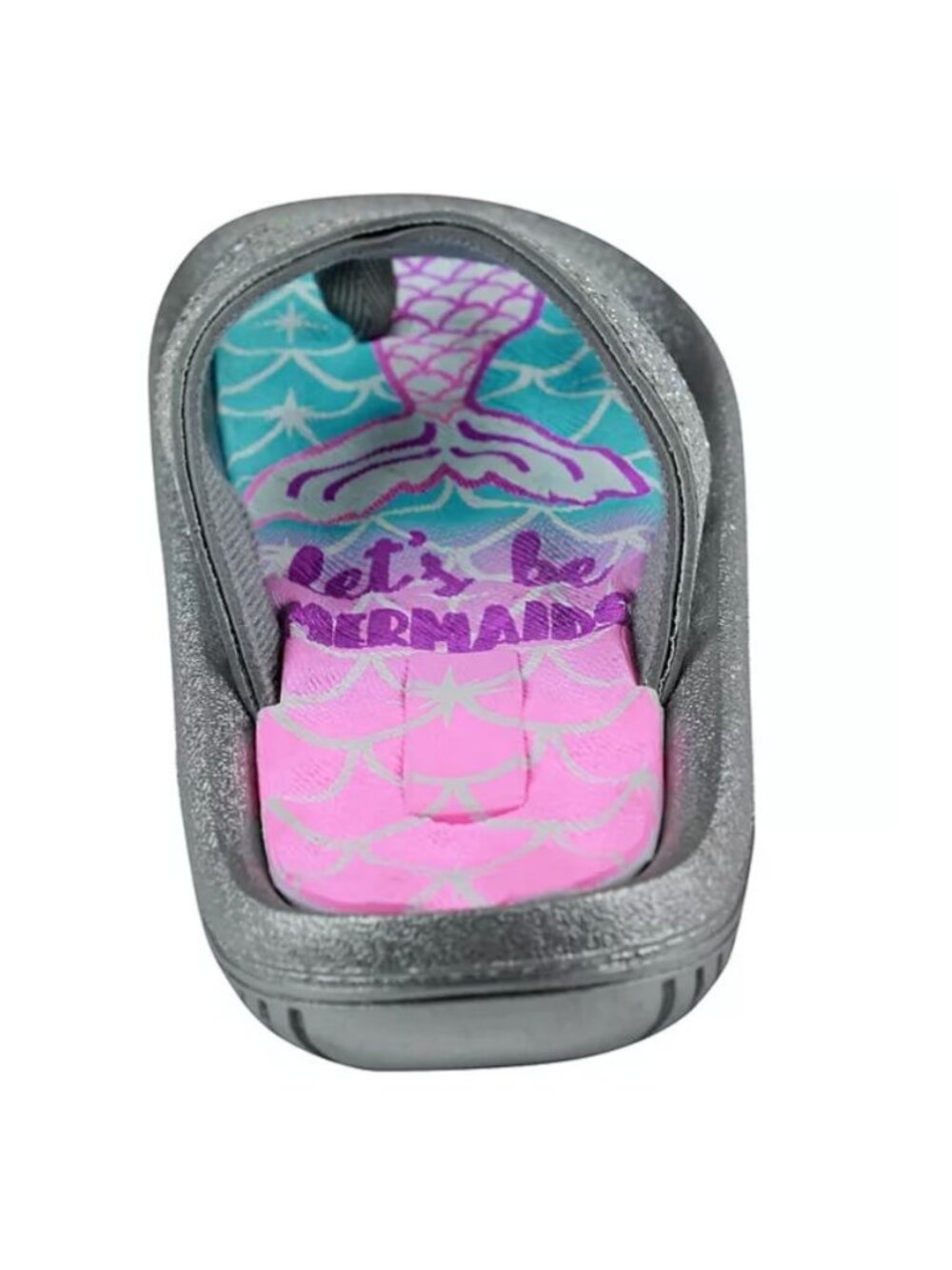 Elli By Capelli Girl's Let's Be Mermaid Pool Slides Flip Flop Silver/Blue Sz 3-4 - Picture 15 of 16